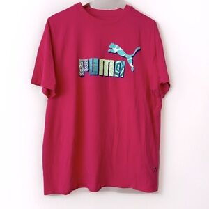 Puma Essentials Men’s Logo T-Shirt Size Pink 90’s Pink